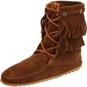MINNETONKA Ankle Hi Tramper Western Bootie Cognac